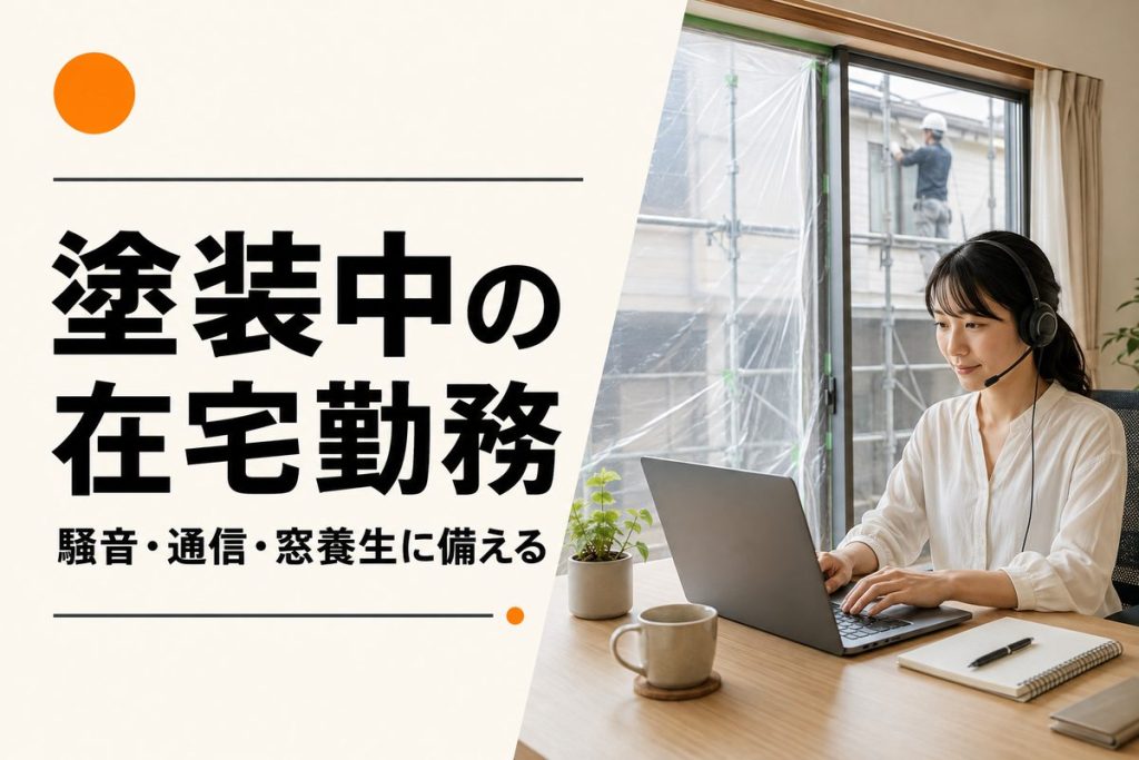 外壁塗装中に在宅勤務できる？騒音・通信・窓養生への備え