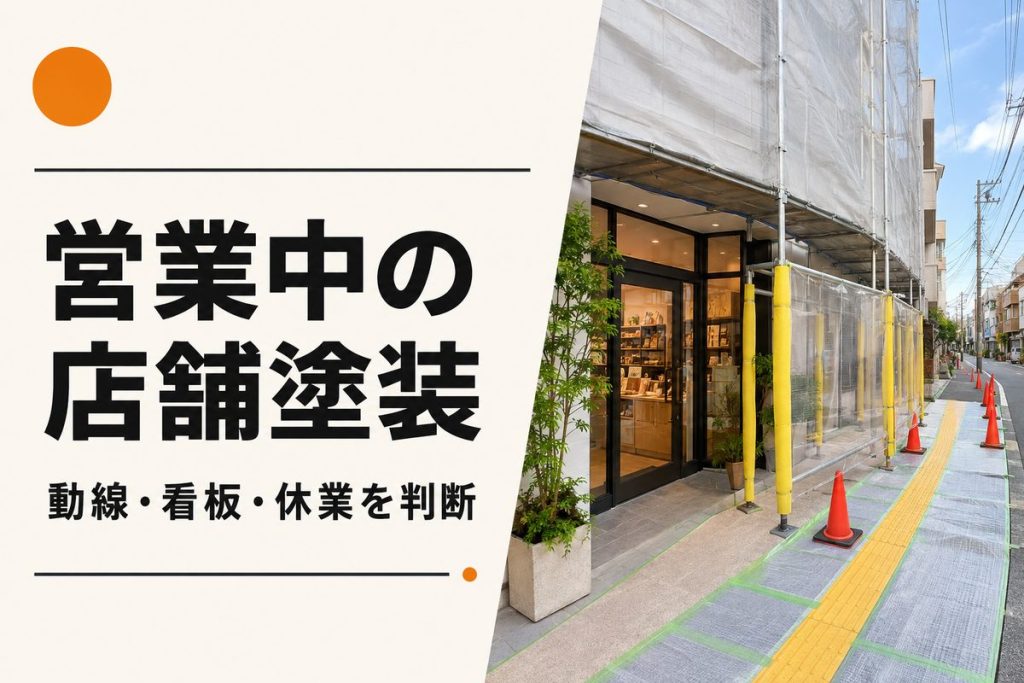 店舗は営業しながら外壁塗装できる？動線・看板・休業の判断