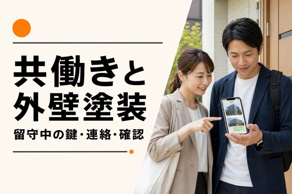 共働きで日中留守でも外壁塗装できる？鍵・連絡・確認方法