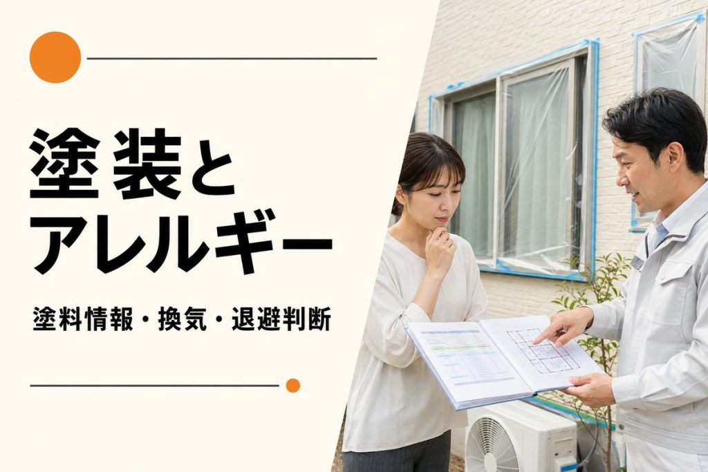 外壁塗装でアレルギーが心配なとき｜塗料情報・換気と退避判断