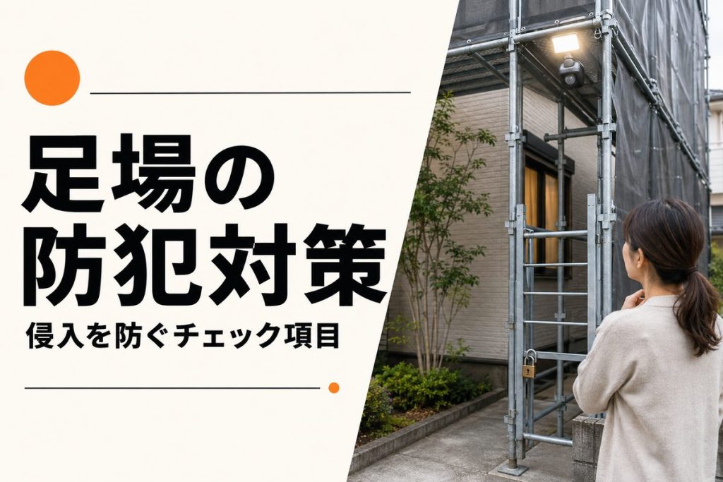 外壁塗装の足場は防犯上危険？工事中の侵入対策チェックリスト