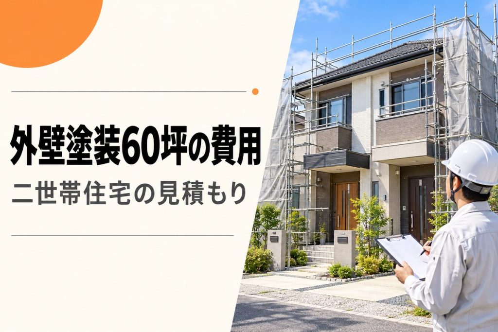外壁塗装60坪の費用｜二世帯住宅の区画別見積もり例