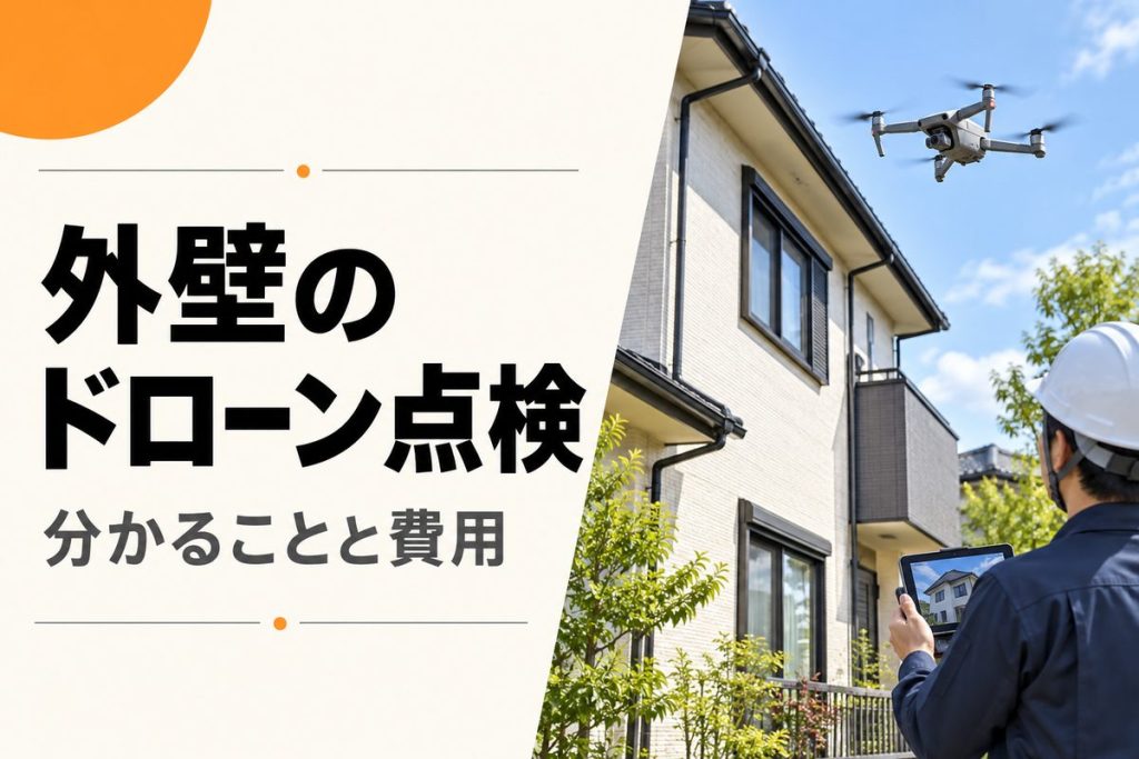 外壁のドローン点検とは？分かること・費用と見積もりでの使い方