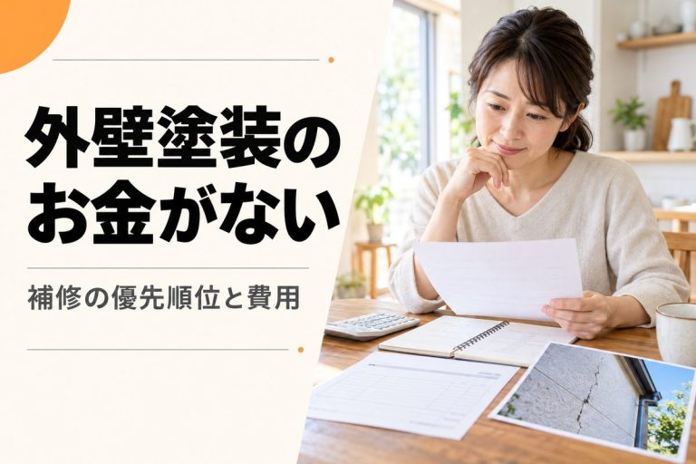 外壁塗装のお金がないときは？工事の優先順位と費用の抑え方