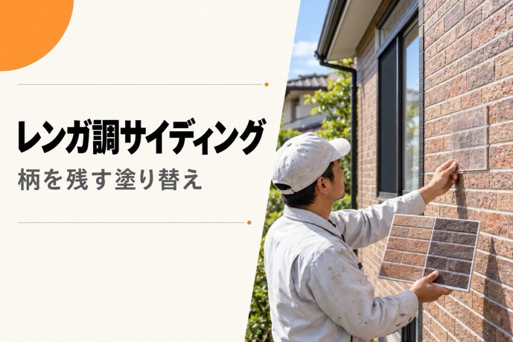 レンガ調サイディングの塗り替え｜柄を残す方法と塗りつぶす判断