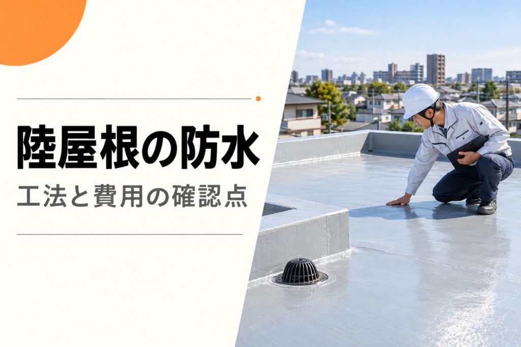 陸屋根の防水とメンテナンス｜工法の選び方と費用の確認点