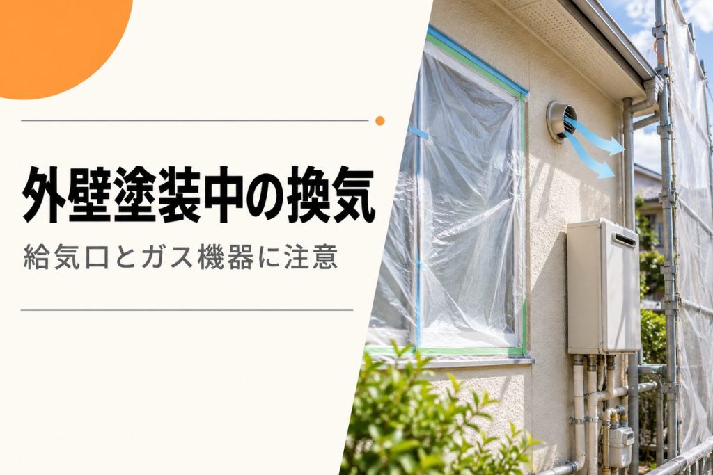 外壁塗装中の換気はどうする？24時間換気・給気口・ガス機器の注意点