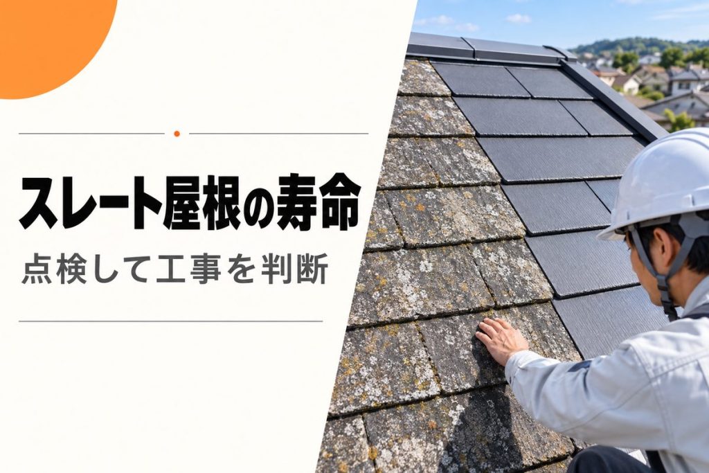 スレート屋根の寿命は何年？コロニアルの点検と工事判断