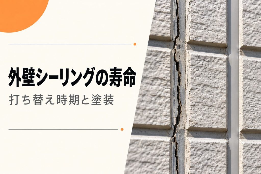 外壁シーリングの耐用年数｜打ち替え時期と塗装とのずれ